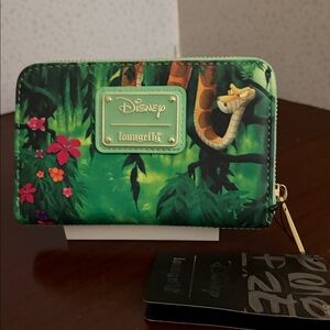 Disney Loungefly Jungle Print Zip Wallet - Green
